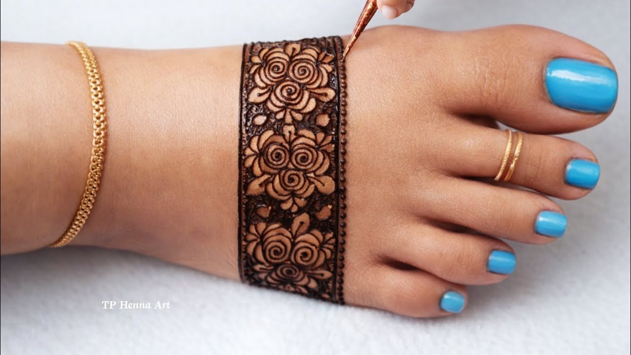 पैरों की मेंहदी| دلہن مہندی ڈیزائن /Leg mehndi design|foot mehndi|Mehandi|| TP Henna Art 