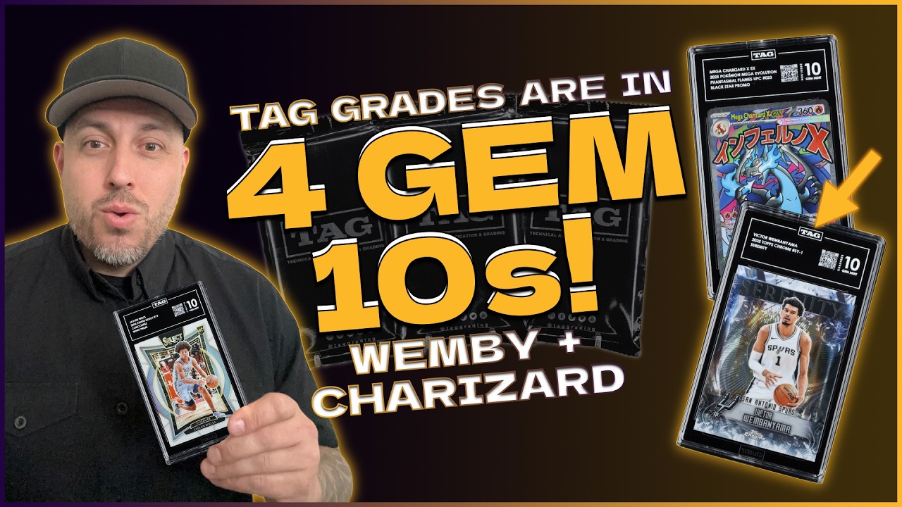 TAG Grades Are In…4 GEM 10s! (Wemby + Charizard 👀) | Grade Reveal #3