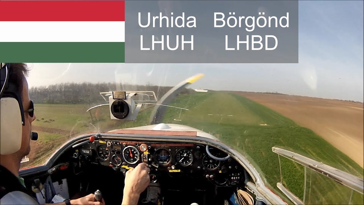 (HANG NÉLKÜL) Gyakorló útvonal Urhida LHUH, Börgönd LHBD,  Farkashegy LHFH repterekre - Falke SF25