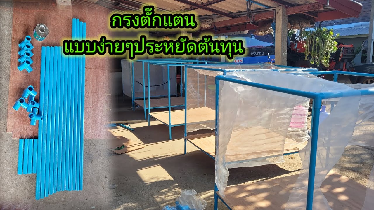 ทำกรงตั๊กแตนแบบประหยัดต้นทุนผู้หญิงก็ทำได้@Dek_bannxk