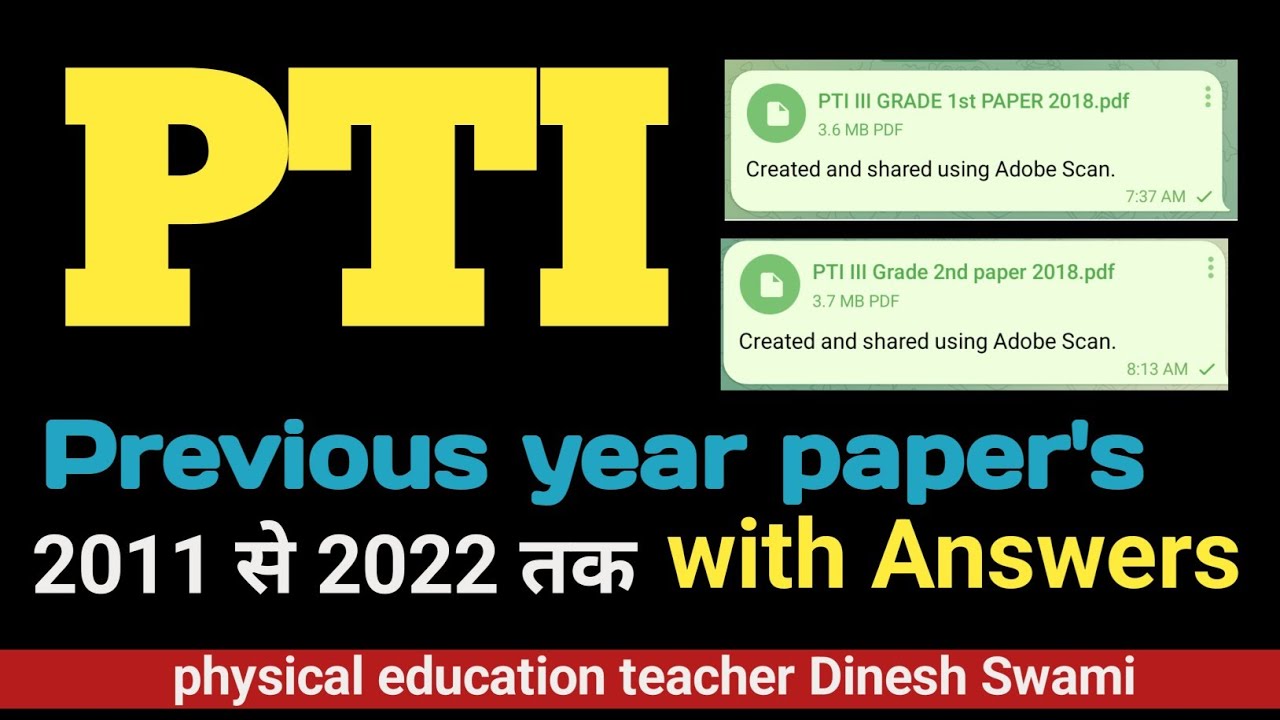 PTI All Previous year paper's || Dinesh Swami PTI 