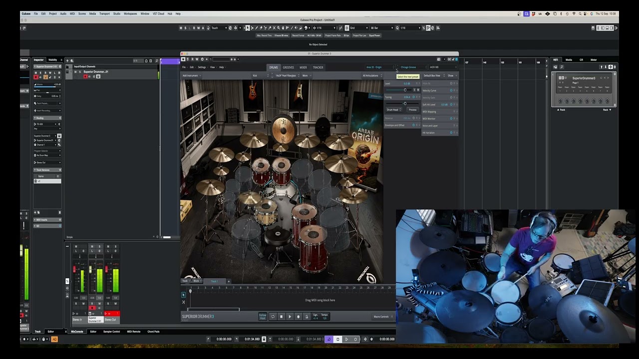 Toontrack Area 33 Origin SDX - First 24 Presets From Daniel Bergstrand - Drum Noodling