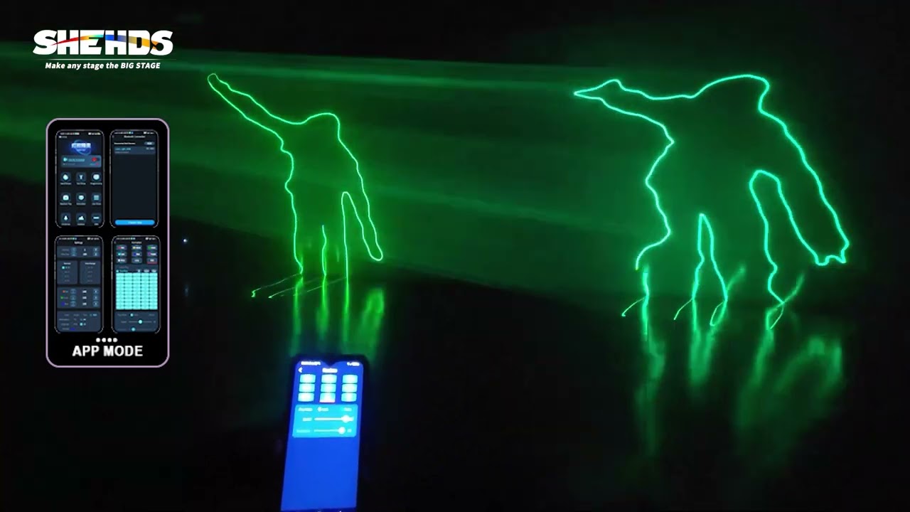 Shehds Waterproof 6W RGB Animation Laser test by DJ Mike James