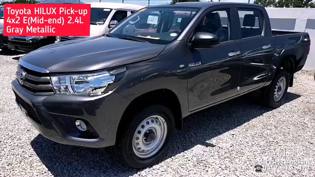 Toyota HILUX Pick-up 4x2 E(Mid-end) 2.4L - Gray Metallic l Walk Around Review by Marvs Masongsong