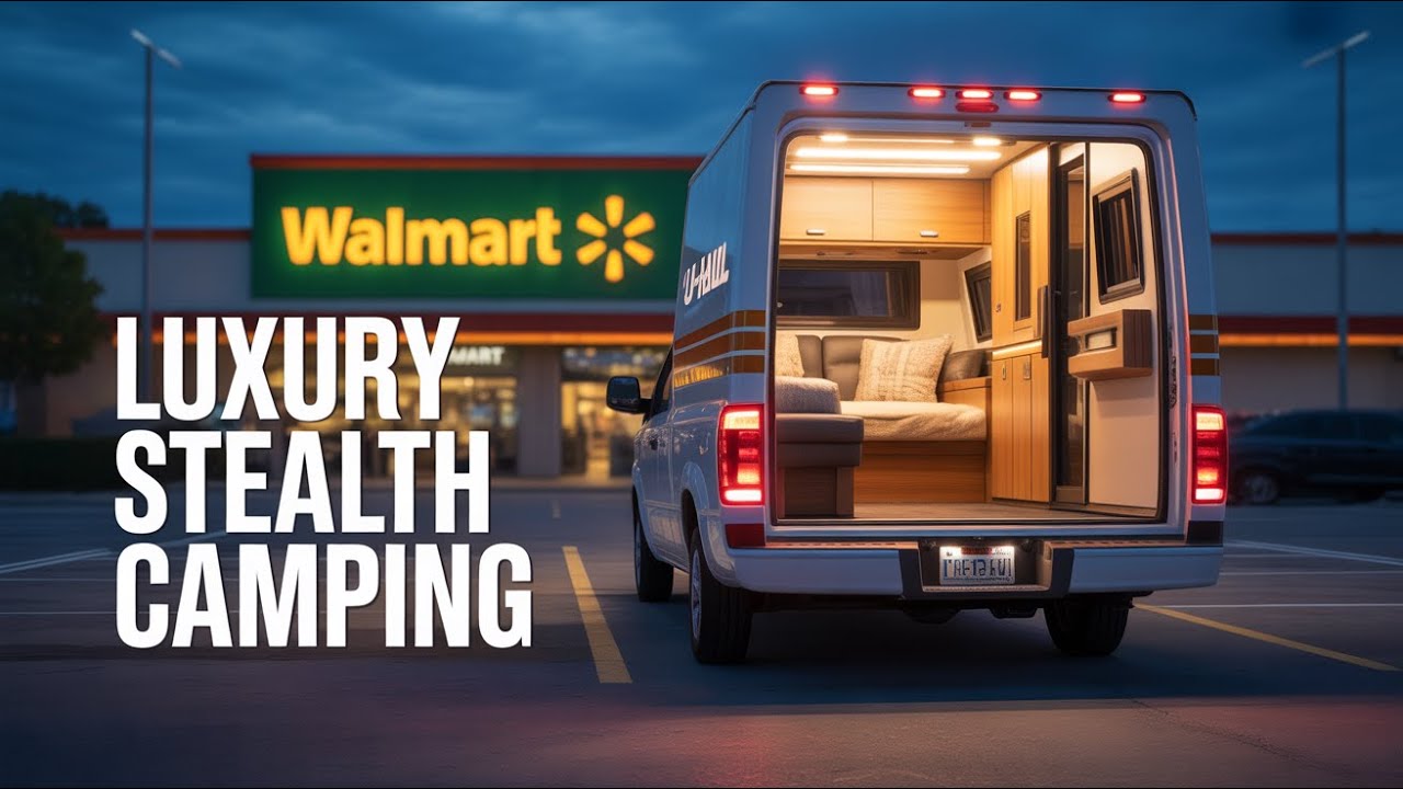 Я превратил фургон U-Haul в кемпер на ночь (скрытый кемпинг в Walmart)