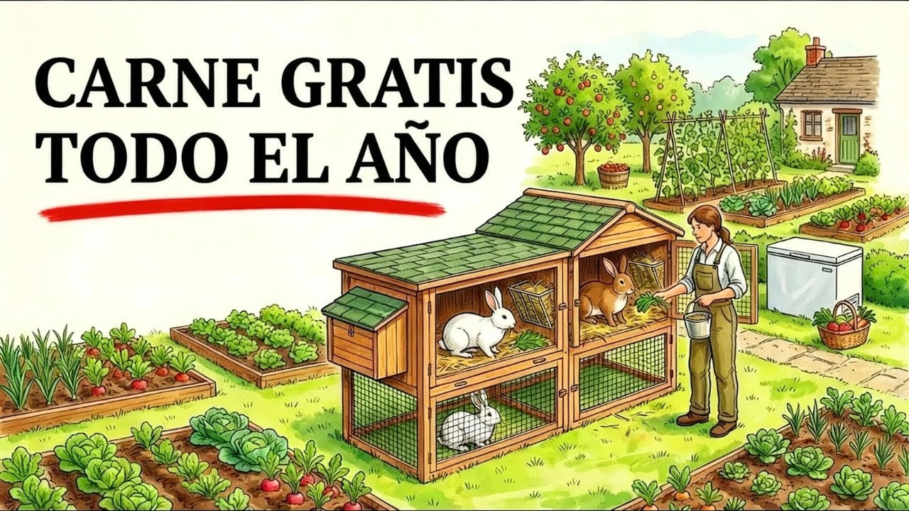 Carne GRATIS todo el año: El sistema de patio trasero de 2 conejos que alimenta a tu familia