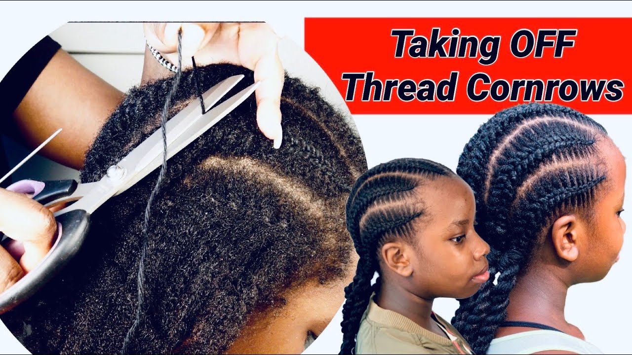 HOW TO TAKE OUT NEEDLE AND THREAD CORNROWS | YARN CORNROWS TAKE OUT