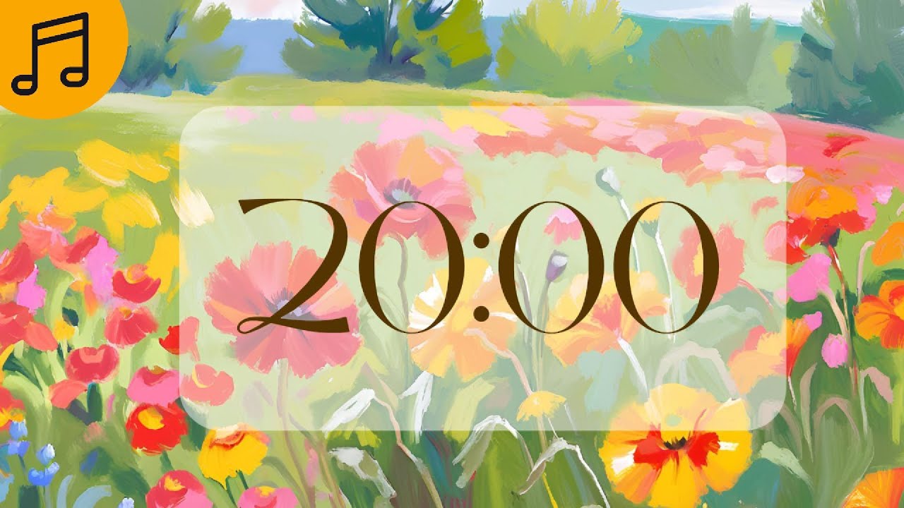 20 minute SPRINGTIME timer/ Cozy Relaxing Songs /Instrumentals for Spring/ Study with me