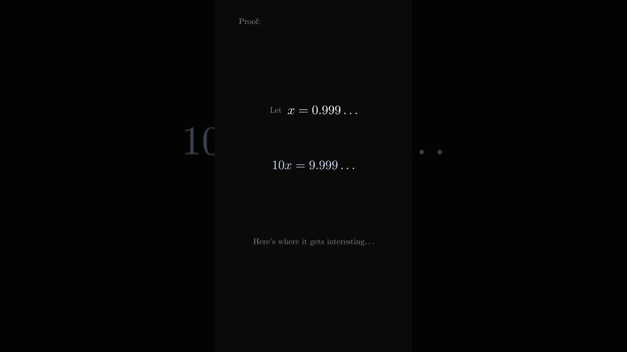 Does 0.999... REALLY Equal 1?