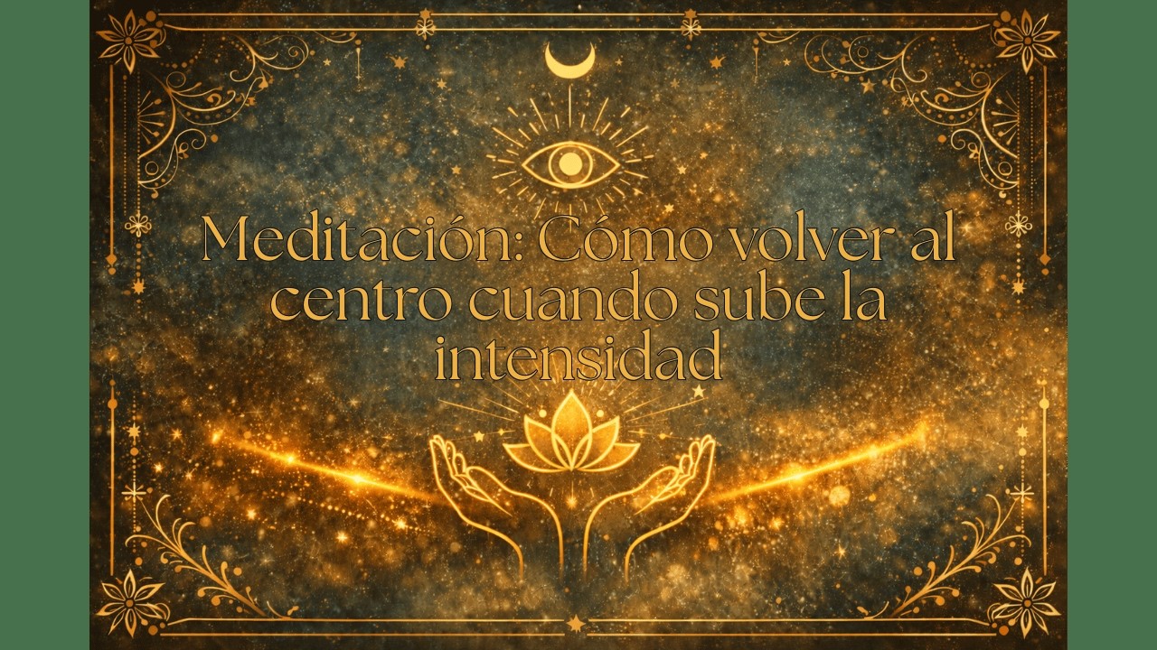 Meditación guiada: Cómo volver al centro cuando sube la intensidad
