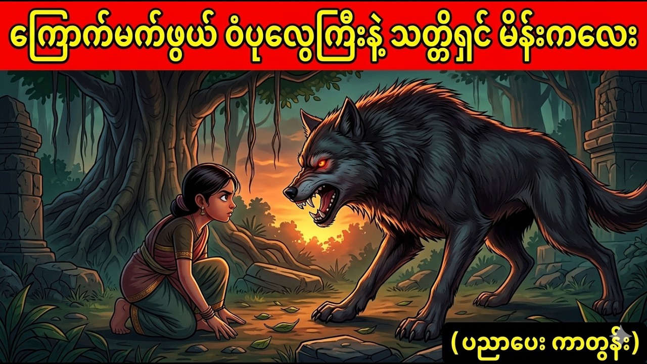 ကြောက်မက်ဖွယ် ဝံပုလွေကြီးနဲ့ သတ္တိရှင် မိန်းကလေး #ကလေးများအိပ်ယာဝင်ပုံပြင် #storyforteenagers