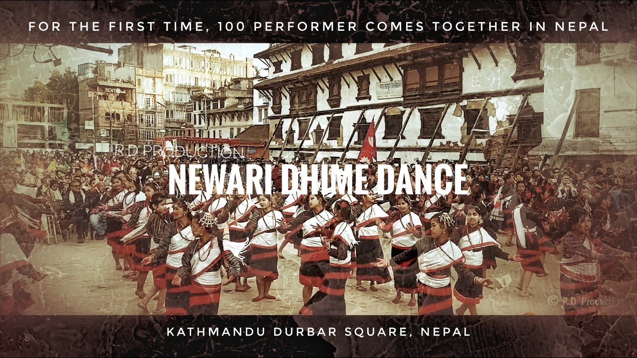 Newari Dhime Dance | 100 Performers in Basantapur | International Folk Festival | Nepal