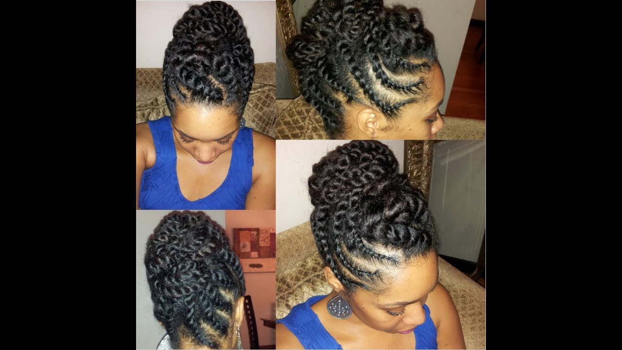 Natural Hair Flat-twist Updo Protective Hairstyle