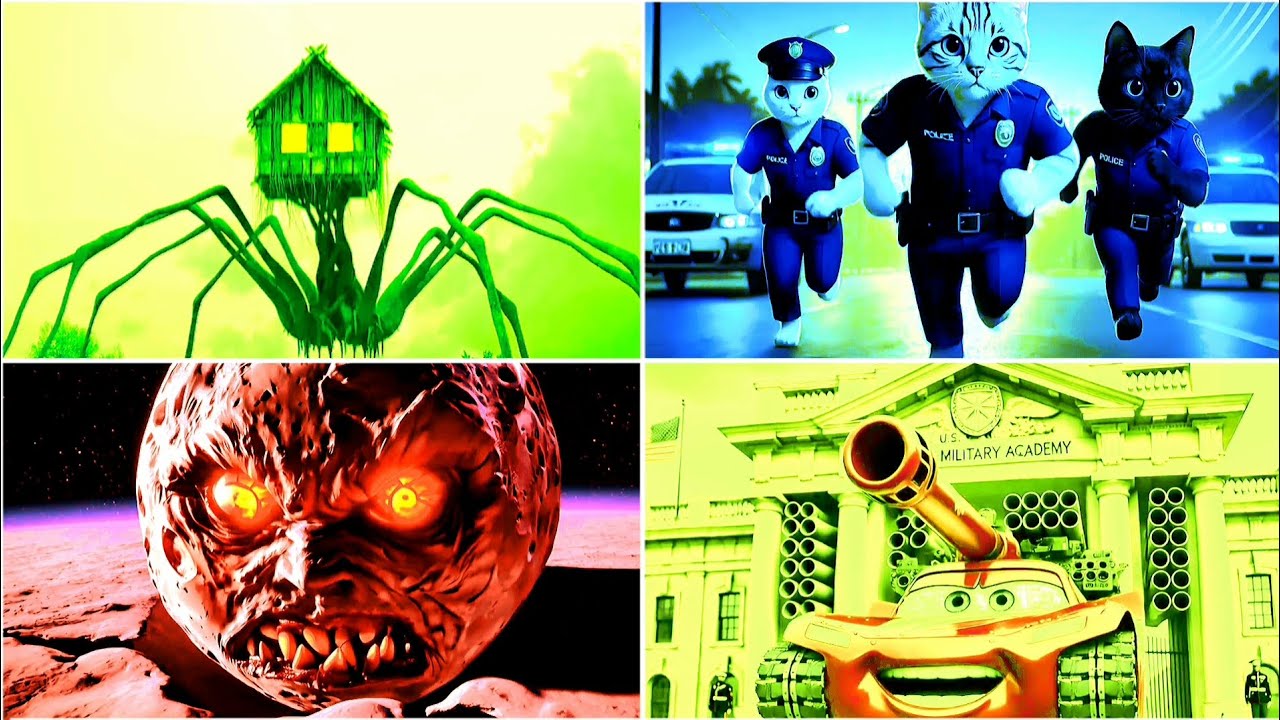 LUNAR MOON 🆚 HOUSE HEAD 🆚 SCHOOL BUS EATER 🆚 MCQUEEN TANK - COFFIN DANCE SONG | TILES HOP #086
