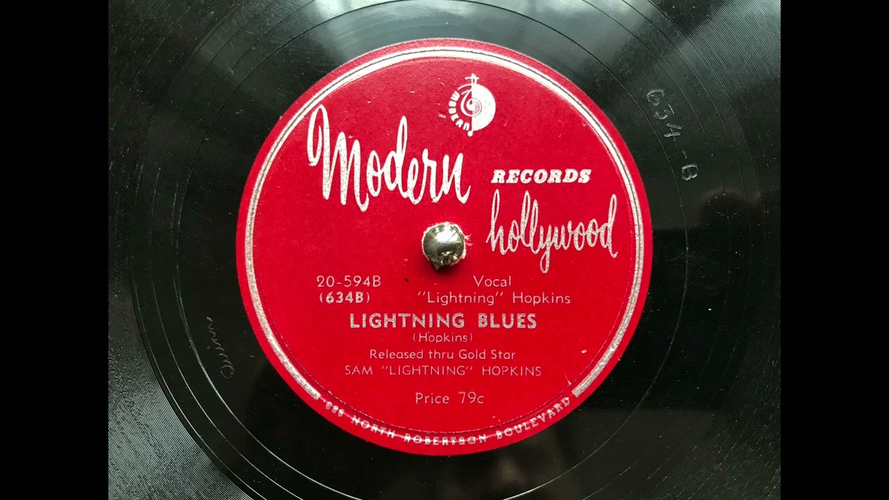 Sam ”Lightning” Hopkins - Lightning blues, 78 RPM Modern 1948