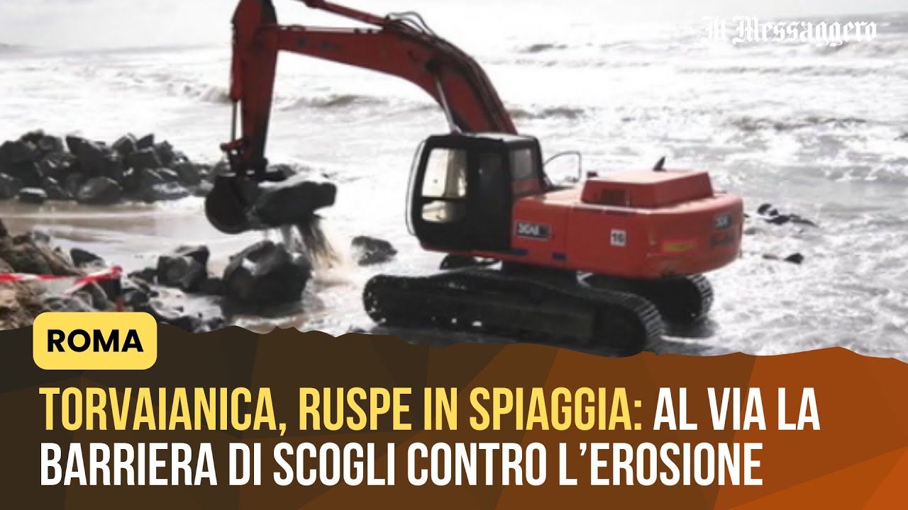 Torvaianica, ruspe in spiaggia: al via la barriera di scogli contro l’erosione