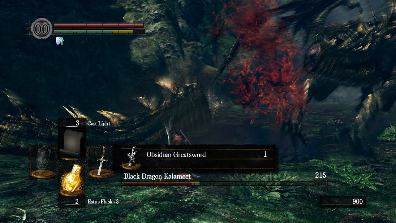 How to Cut Off Kalameet's Tail (Solo) - Dark Souls