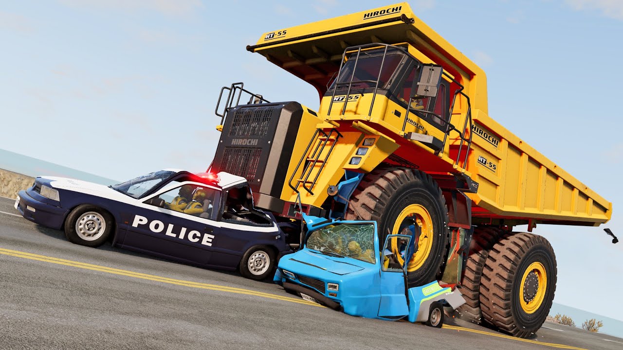 BeamNG Drive - Police vs RoadRage #1