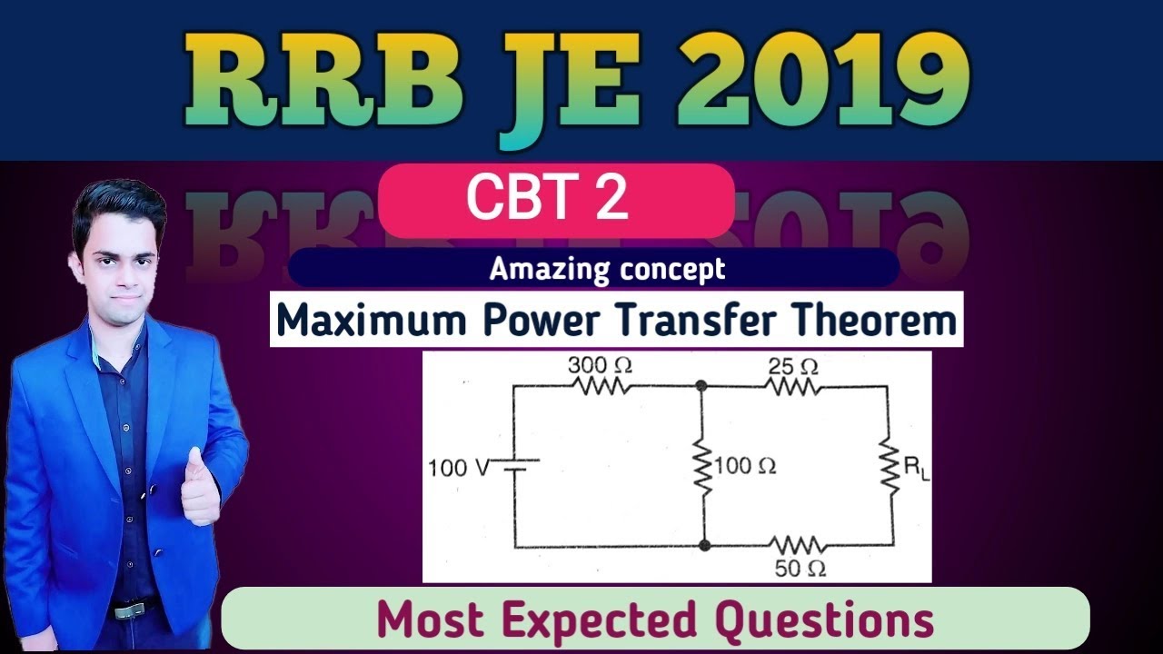 RRB JE 2019||Basic electrical (maximum Power Transfer)||electrical engineering||most expected Quest.