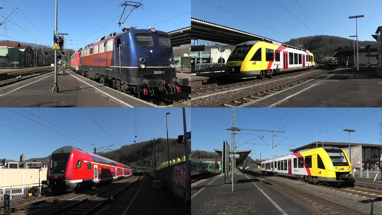 Bahnverkehr in Betzdorf(Sieg) mit Br 139, Br 146 + Dostos, Daadetalbahn, HLB LINTs und Güterzügen