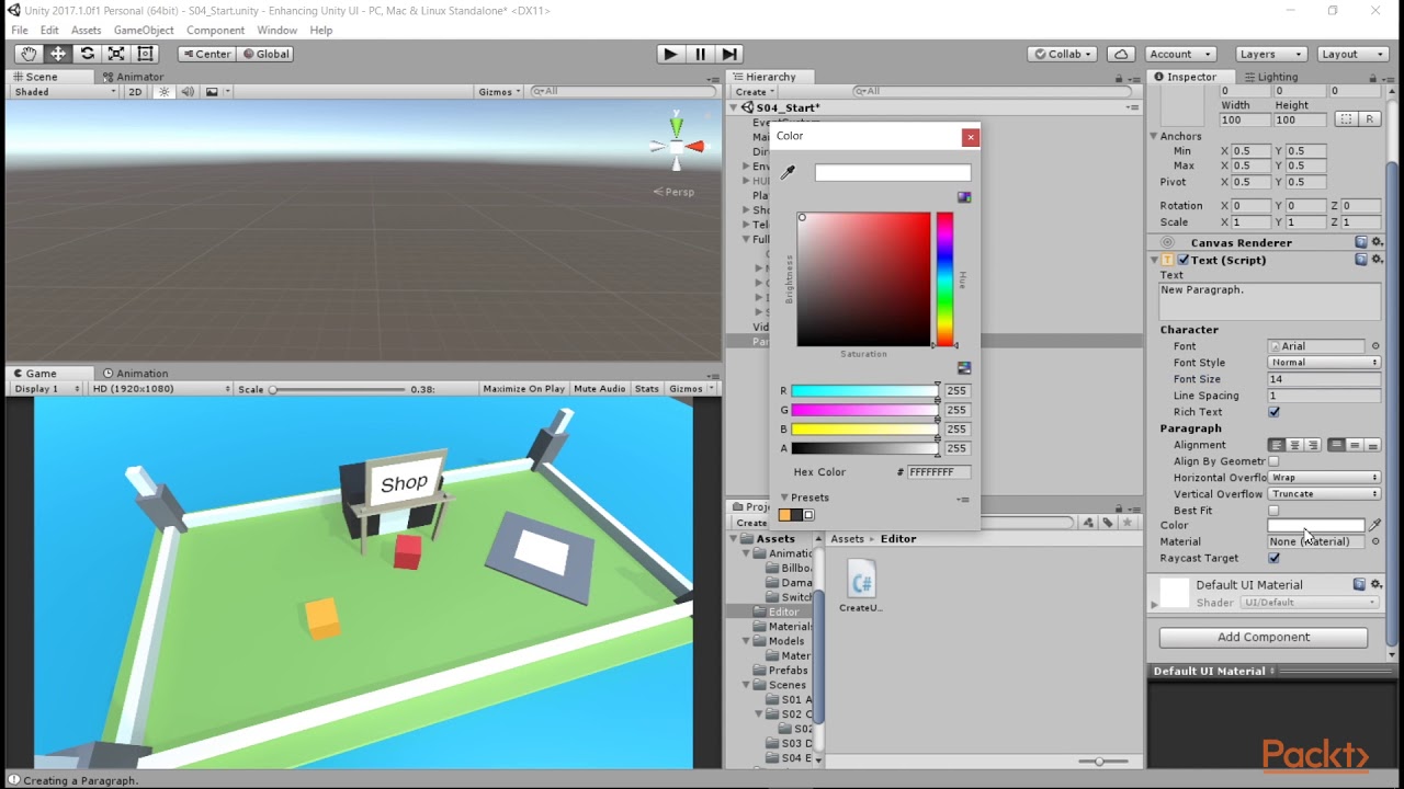 Enhancement with Unity UI Advanced : Extending Unity's UI | packtpub.com