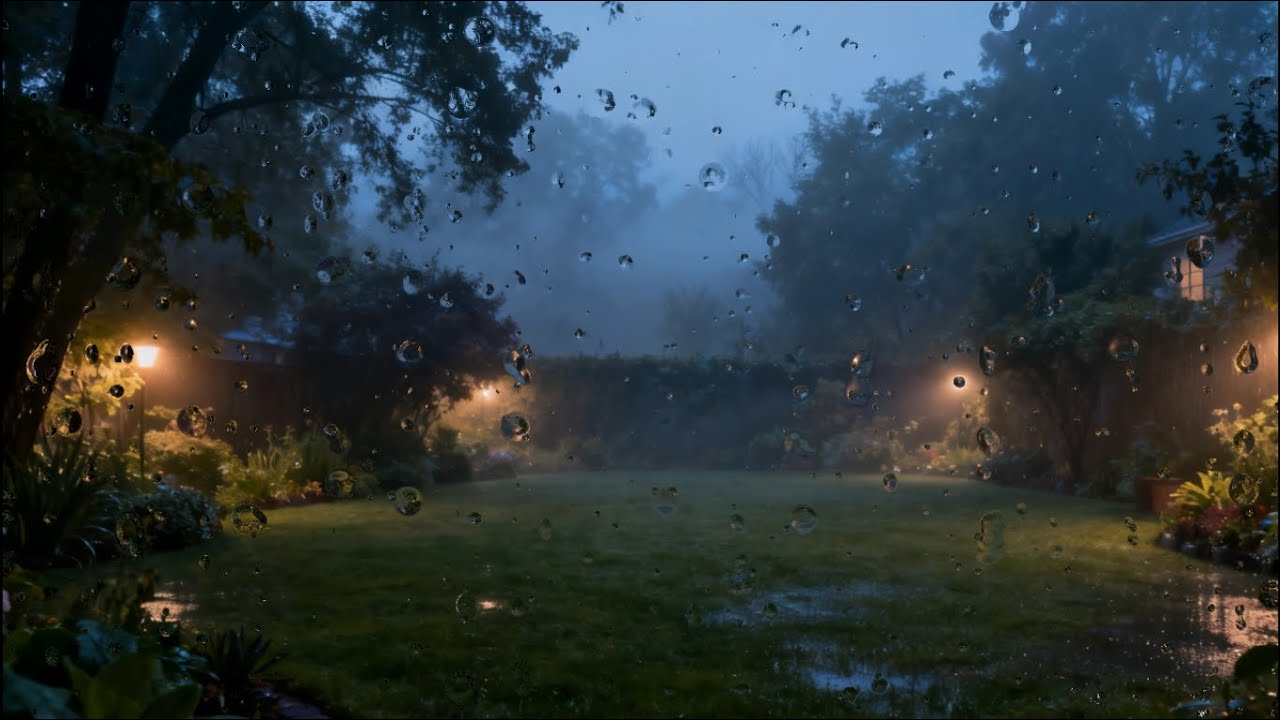 Heavy Rain and Thunder Sounds for Sleep | Calm Night Ambience