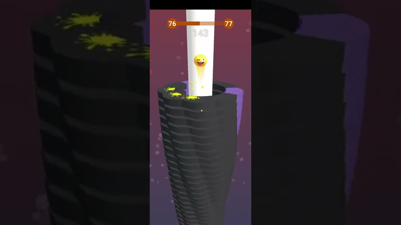 Stack ball | 💥level 76💥 completed by pro gaming with Jubu | #shorts