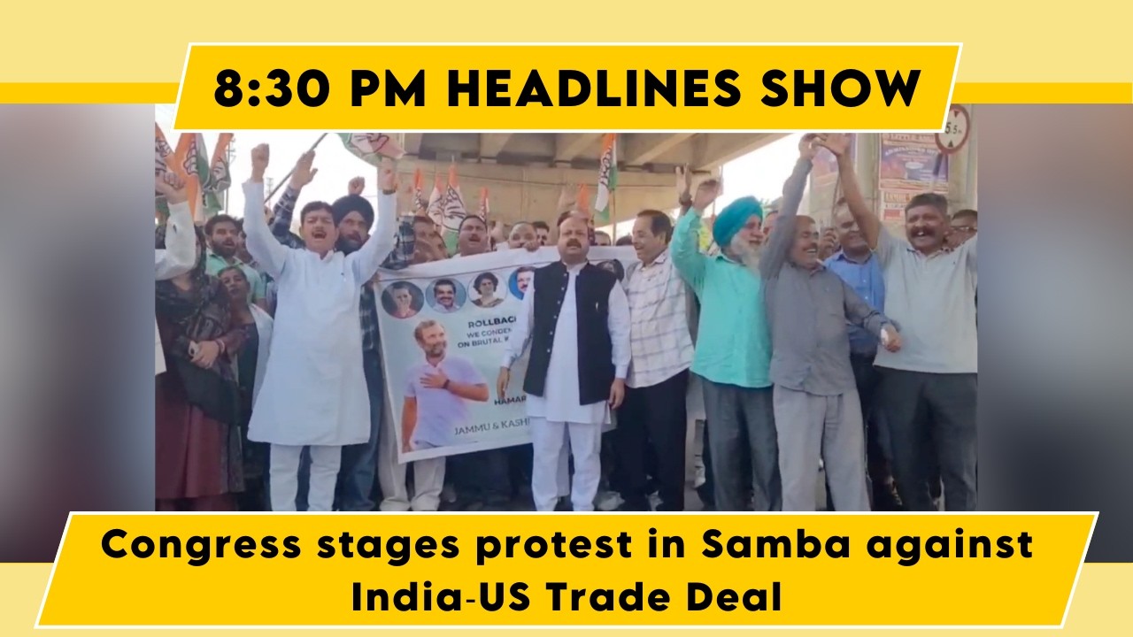 Watch: Congress stages protest in Samba against India‑US Trade Deal