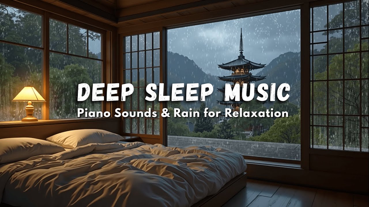 Rain & Piano for Sleep - Stress Relief and Deep Relaxation 😴