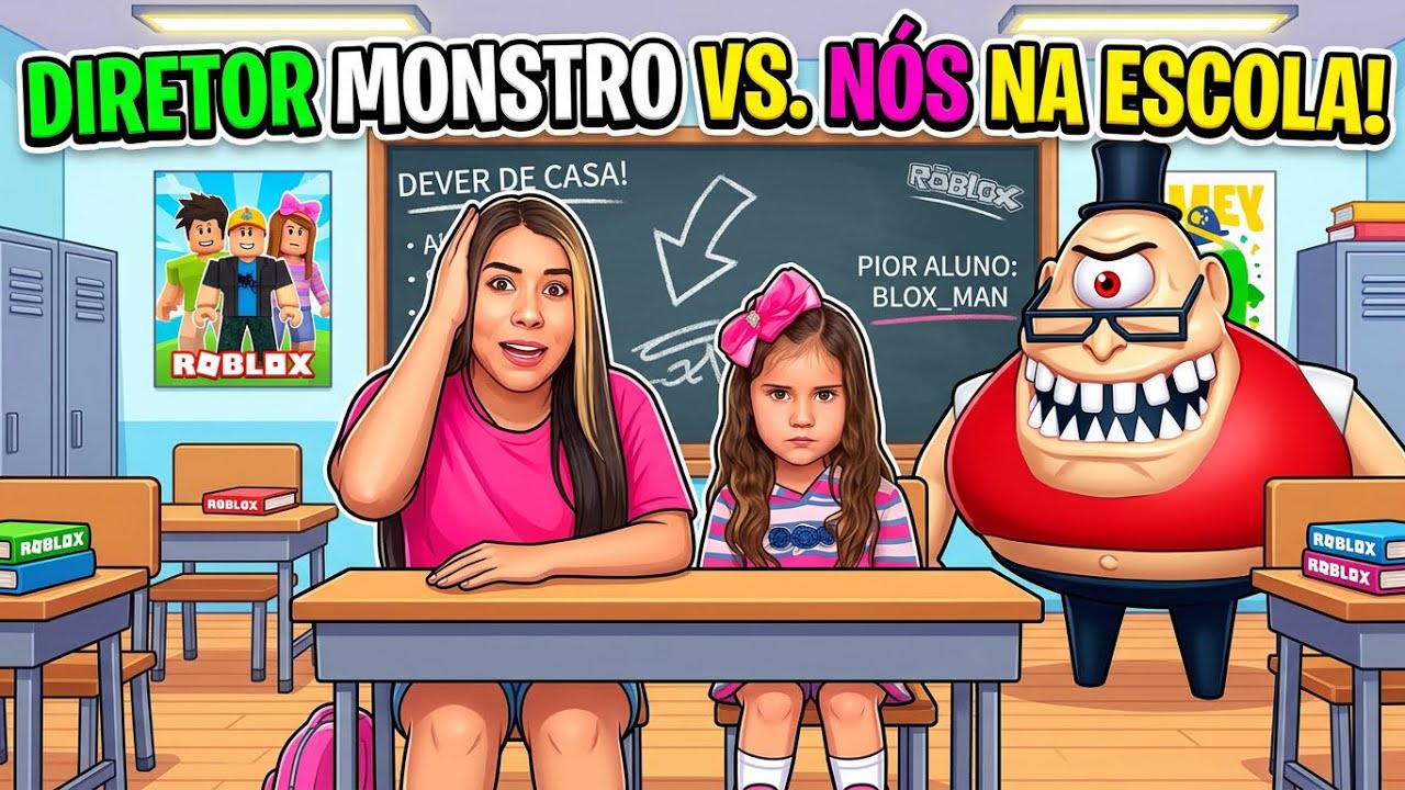 EU E MINHA IRMÃZINHA TIVEMOS QUE FUGIR DO DIRETOR MALVADO NA ESCOLA!