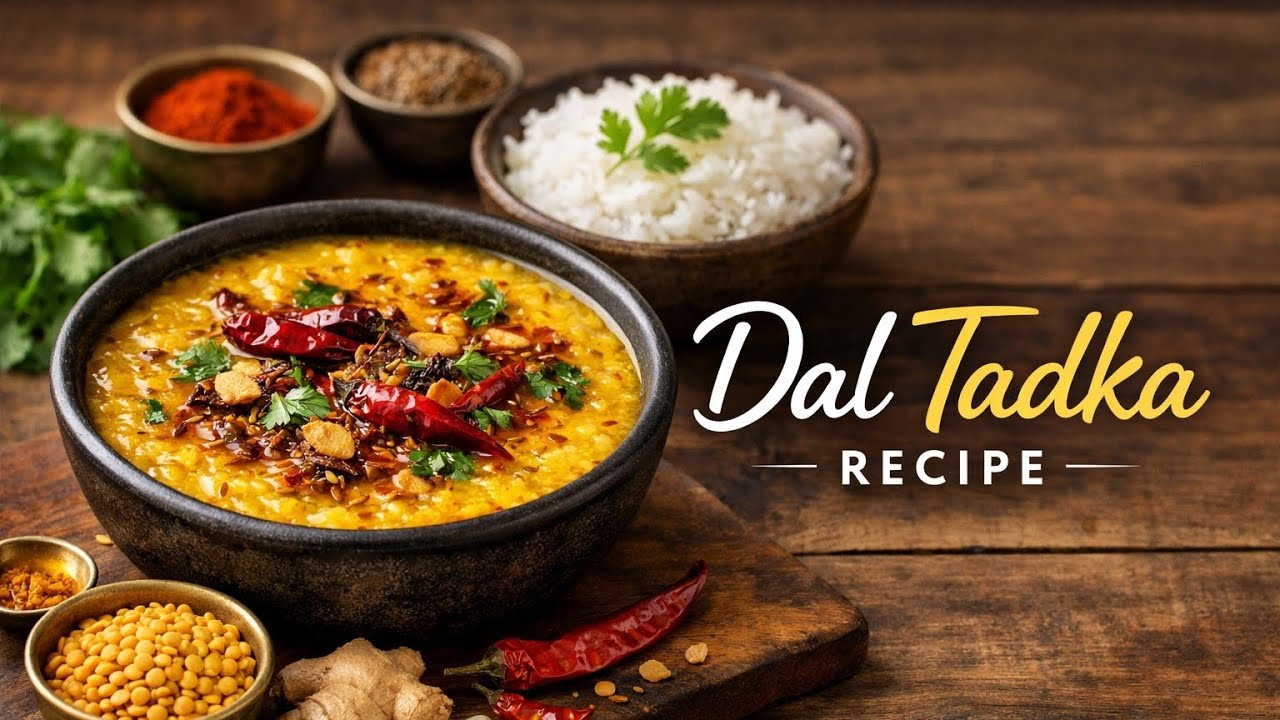 Enjoy this dal tadka with rice & chapati....