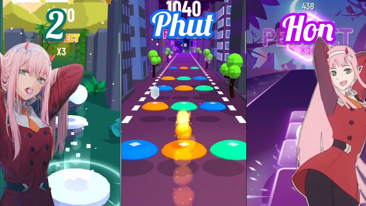 2 Phut Hon || Hop Ball 3 Vs Color Hop 3D Vs Tiles Hop || Endless Mode