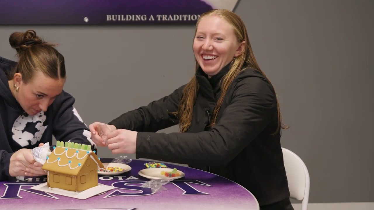 Frosted Fun: Gingerbread House Decorating with Taylor Heise & Grace Zumwinkle | Minnesota Frost