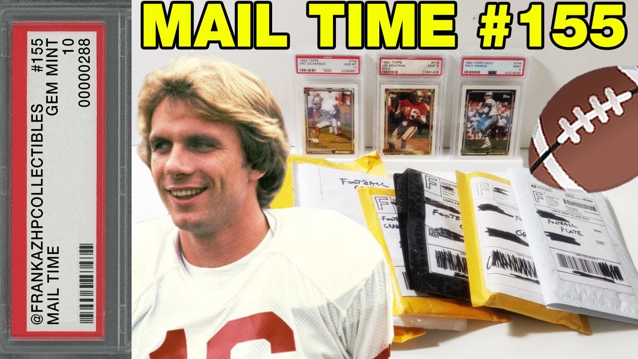 12 PSA Graded Football Slabs & 1 Printing Plate - Football Mail Time - Lots of Hall of Famers
