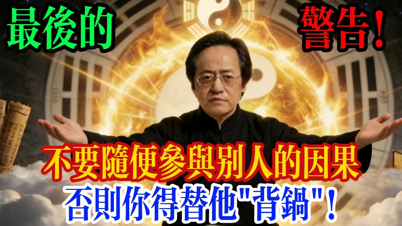 倪海廈：最後的警告！不要隨便參與別人的因果，否則你得替他