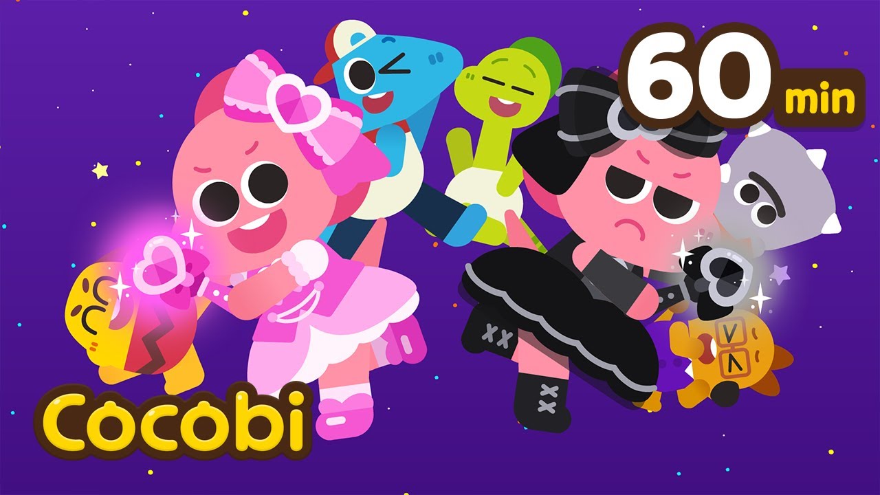 We are the💗Pink and Black Heroes🖤 Compilation | Color & Princess Songs for Kids | Cocobi