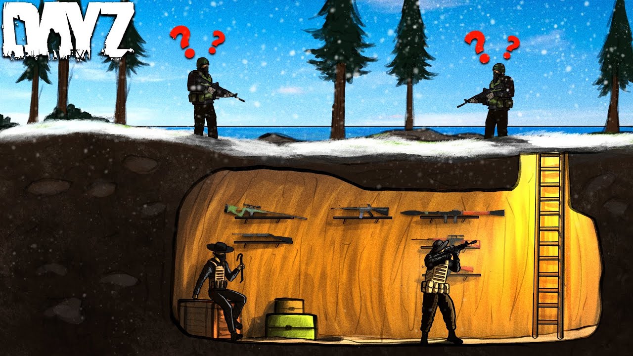 LIVING in a SECRET UNDERGROUND Base! - DayZ
