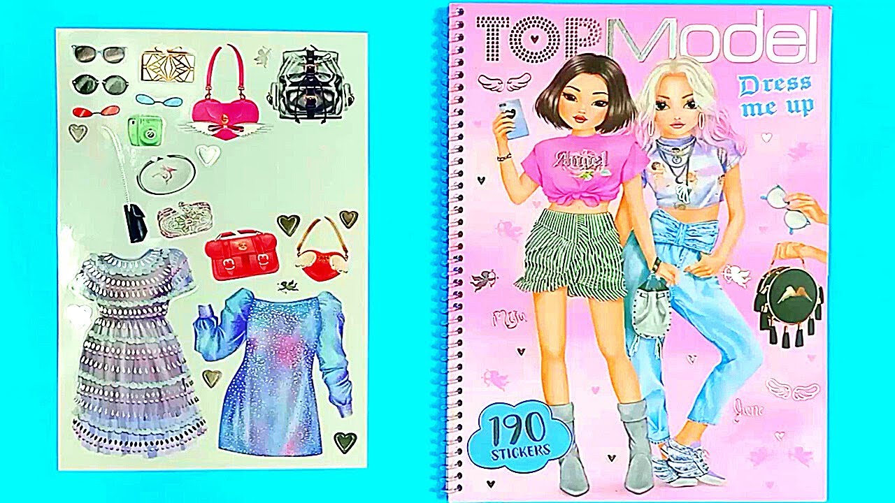 Dán hình sticker | TOP MODEL ANGEL | dán hình thiết kế thời trang | hình dán thay trang phục PART 9
