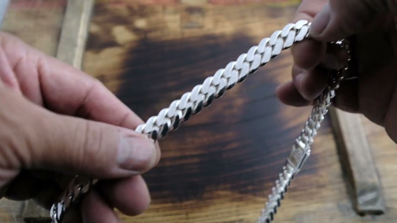 12mm Silver Miami Cuban Chain. Stunning Solid 925 Sterling Silver Links. Heavy Handcrafted Necklace.