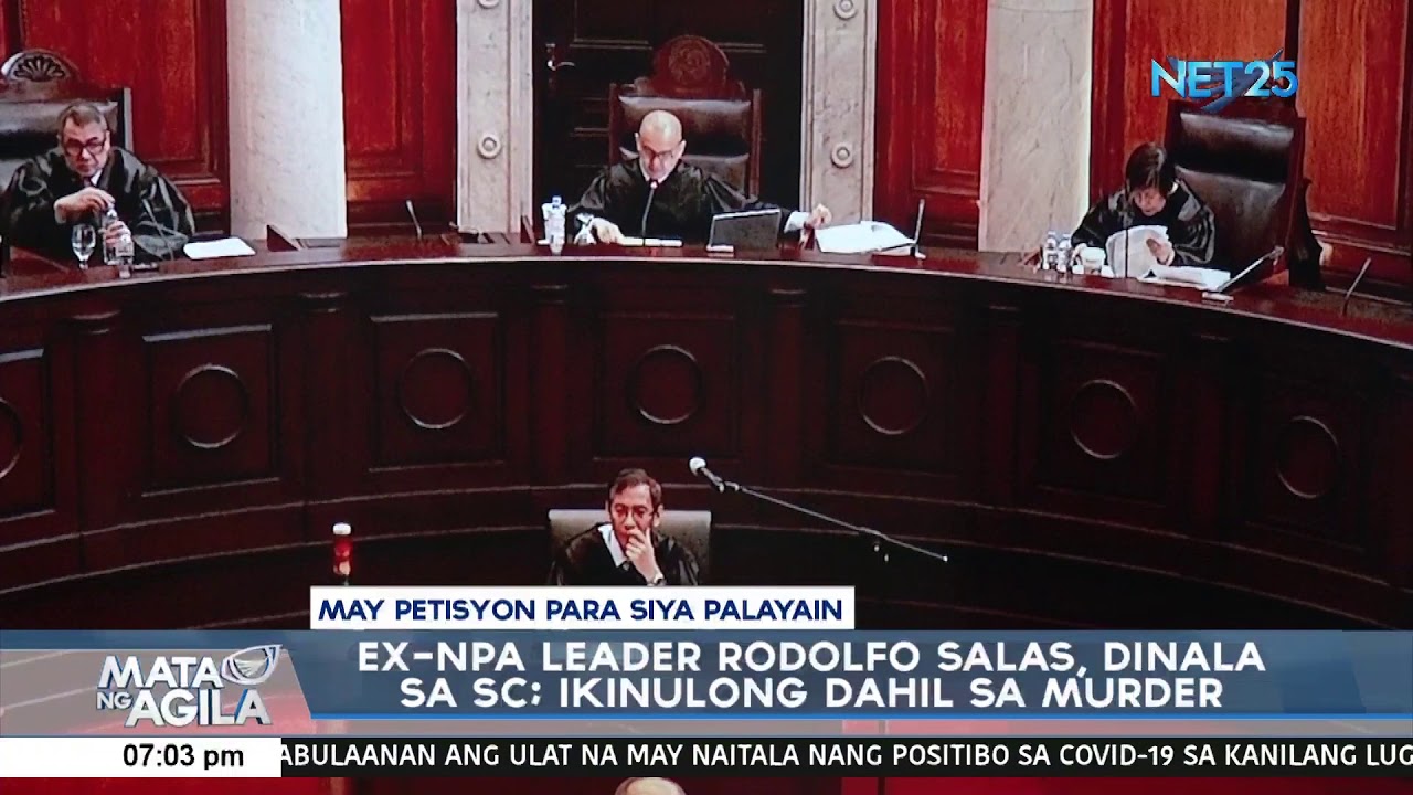 Ex-NPA leader Rodolfo Salas, dinala sa SC; Ikinulong dahil sa murder