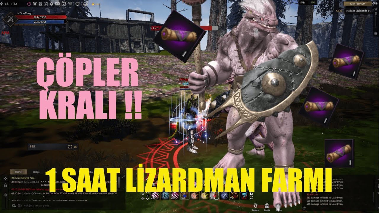 Rise Online 1 SAATLİK HADDAR ''LİZARDMAN'' FARMI (ÇÖPLER KRALI !) #riseonline #farm #riseonlinefarm
