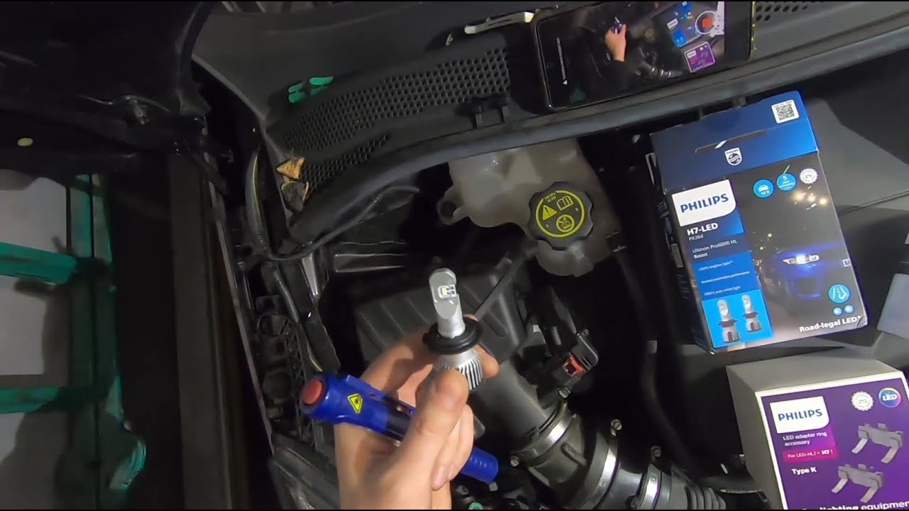 H7 LED Licht (Philips) in Opel Adam einbauen