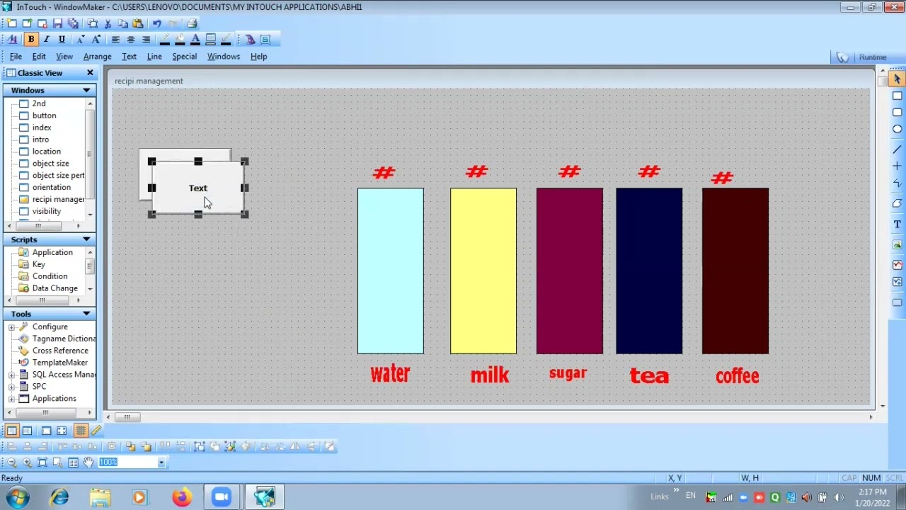 Recipe Management property of inTouch SCADA || #Hindi
