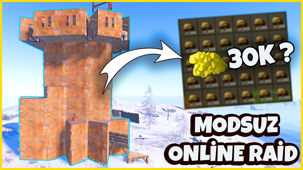 ONLİNE RAİD ATTIK EFSANE LOOT KALDIRDIK ! (Modsuz) - RUST TÜRKÇE