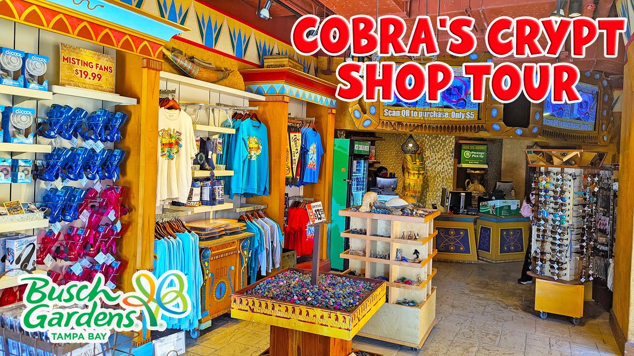 Explore Cobra’s Crypt Marketplace at Busch Gardens Tampa Bay | New 2026 Merchandise (Jan 2026) [4K]