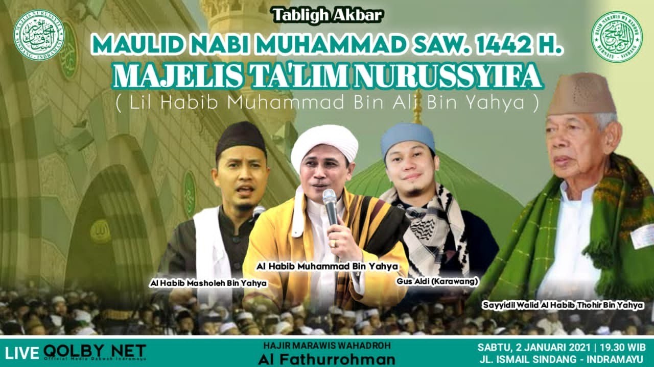 LIVE Maulid Akbar Nabi Muhammad SAW. 1442 H. MT. Nurussyifa (Lil Habib Muhammad Bin Ali Bin Yahya)