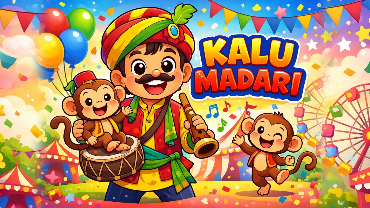 Kalu Madari Aaya | कालू मदारी आया | Nursery Rhyme | poem for kids | Hindi Rhyme | Poem | WWKE