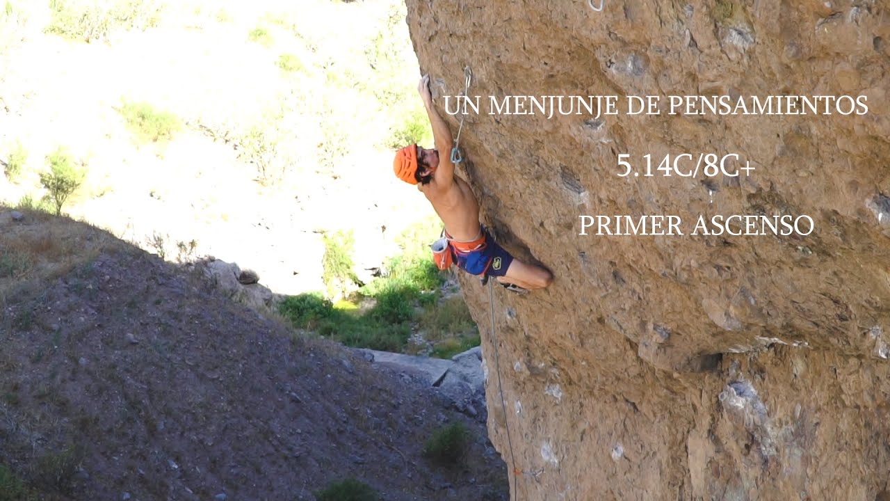 UN MENJUNJE DE PENSAMIENTOS 5.14C-8C+ F.A (primer ascenso)