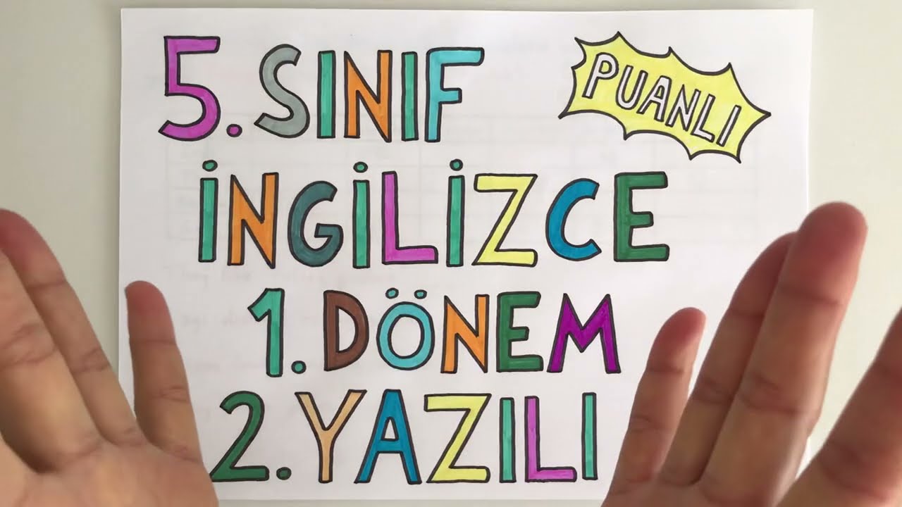 5.Sınıf İngilizce 1.Dönem 2.Yazılı (Puanlı)