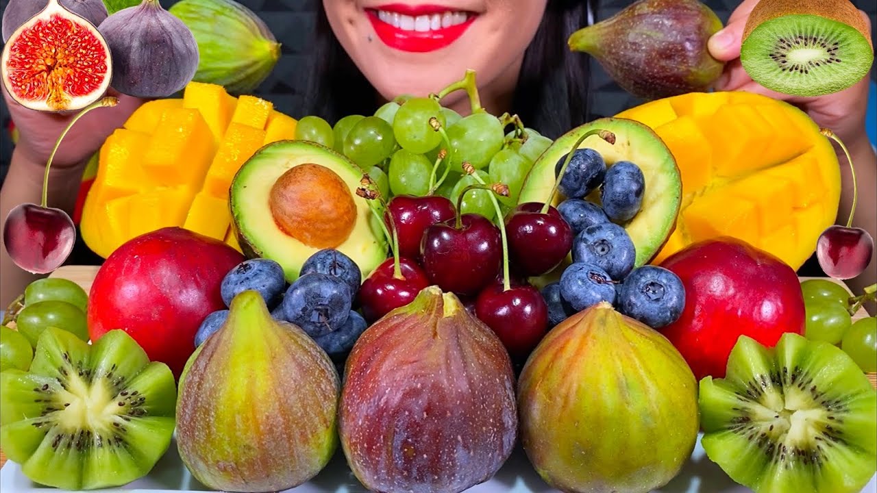 ASMR FRESH FRUIT PLATTER *MAKAN BUAH SEGAR* ताजे फल खाएं MUKBANG MASSIVE Eating Sounds